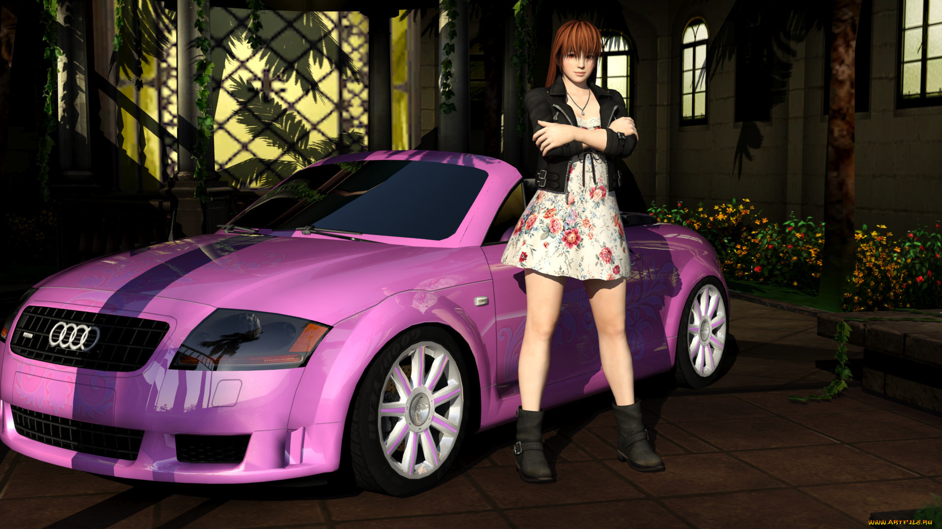 , 3d car&girl, , , , 